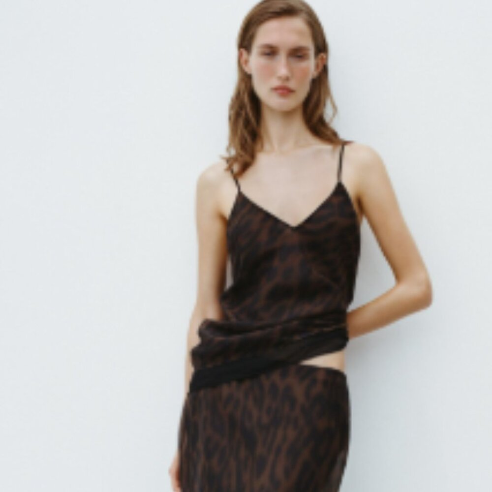 ANIMAL PRINT TOP WITH STRAPS